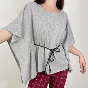 *Le Chateau Grey Belted Poncho